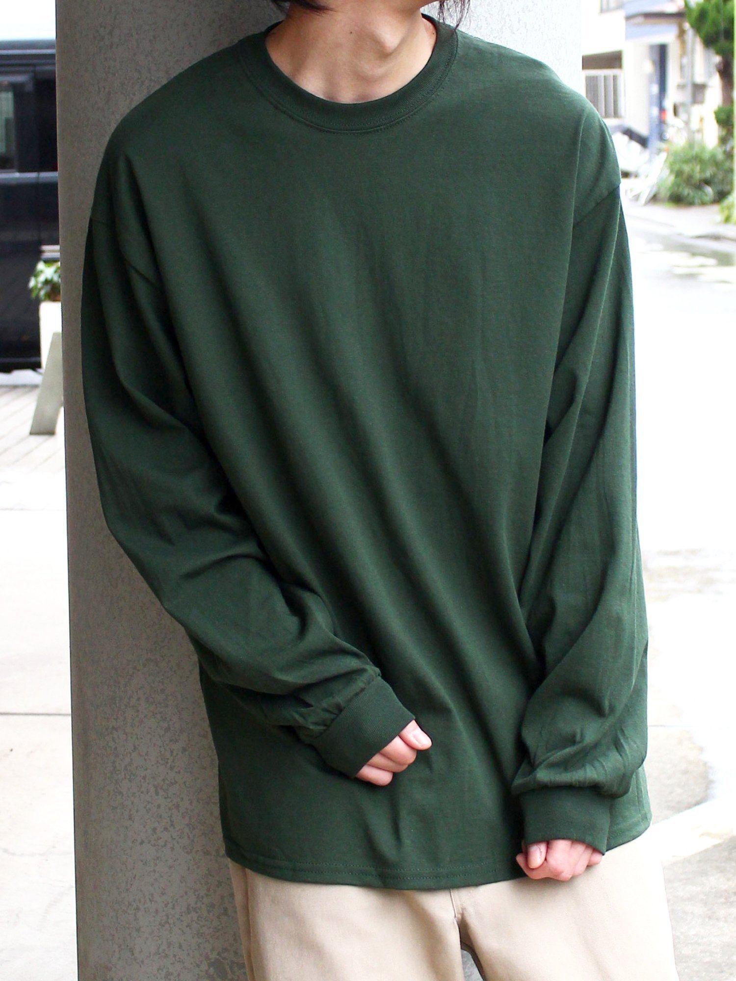 【イールド セレクト/yield SELECT】の【GILDAN】 ロングスリーブ 無地ロンT インテリア・キッズ・メンズ・レディースファッション・服の通販 founy(ファニー) 　ファッション　Fashion　レディースファッション　Fashion for Women　トップス・カットソー　Cut & Sew Tops　ロングTシャツ・Tシャツ　Longline T-Shirts & Tees　アメリカン　American Style　スリーブ　Sleeve, Long Sleeve / Short Sleeve　人気　Popular, Best Seller　ビッグ　Big, Oversized　無地　Plain, Solid Color　ロング　Long, Long-Length　GREEN|ID: prp329100004723362 ipo3291000000034263998