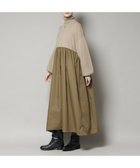 【ナノ ユニバース/nano universe】の異素材コンビドッキングタートルワンピース ベージュ|ID:prp329100004723445