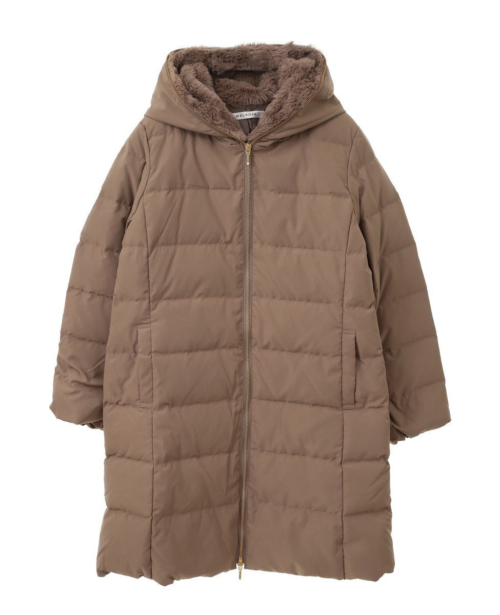 【ソフィット/Soffitto】のフードファーロング丈ダウンコート(取り扱い店舗限定) インテリア・キッズ・メンズ・レディースファッション・服の通販 founy(ファニー) 　ファッション　Fashion　レディースファッション　Fashion for Women　アウター　Coat / Outerwear Collection　コート・ロングコート・ピーコート　Long Coats, Peacoats & More　ダウンジャケット・軽量ダウン　Warm & Lightweight Down Jackets　ダウン　Down, Puffer　パーカー　Hoodie, Parka　フェザー　Feather, Feather Detail　モカ|ID: prp329100004723482 ipo3291000000034508980