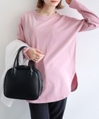 【アンドミー/andme】の汗染み防止加工 USAコットン 長袖 Tシャツ ピンク|ID: prp329100004723486 ipo3291000000034226376