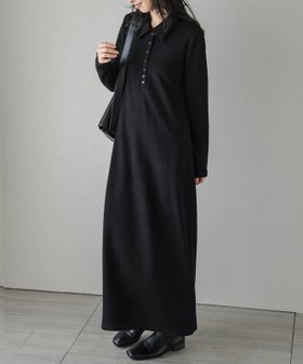 【ラジュール/Lajour】のポロ襟ロングワンピース 人気、トレンドファッション・服の通販 founy(ファニー) ファッション Fashion レディースファッション Fashion for Women ワンピース Dresses シンプル Simple, Minimal ストレート Straight, Straight Cut トレンド Trend, Trending Now フロント Front, Front Design ロング Long, Long-Length エレガント 上品 Elegant |ID:prp329100004723506