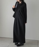 【ラジュール/Lajour】のポロ襟ロングワンピース 人気、トレンドファッション・服の通販 founy(ファニー) ファッション Fashion レディースファッション Fashion for Women ワンピース Dresses シンプル Simple, Minimal ストレート Straight, Straight Cut トレンド Trend, Trending Now フロント Front, Front Design ロング Long, Long-Length エレガント 上品 Elegant thumbnail ブラック|ID: prp329100004723506 ipo3291000000034589447