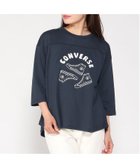 【ジーンズメイト/JEANS MATE】のCONVERSE/シューズ柄 クロップド袖 Tシャツ ネービー|ID: prp329100004723522 ipo3291000000034137584
