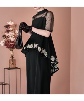 【ビーフラット/bflat】の刺繍ペプラムビスチェ Iラインドレスセットアップ 人気、トレンドファッション・服の通販 founy(ファニー) ファッション Fashion レディースファッション Fashion for Women トップス・カットソー Cut & Sew Tops ビスチェ Bustiers & Corset Tops / Layered Bustier Style ワンピース Dresses フォーマル・パーティードレス・結婚式用ドレス Elegant & Casual Dresses キャミソール Camisole, Spaghetti Strap Top ストレート Straight, Straight Cut デコルテ Décolleté, Neckline トレンド Trend, Trending Now ドレープ Drape, Draping Fabric バランス Balance, Style Balance ビスチェ Bustier, Corset Top フレア Flare, Flared ポケット Pocket, Pocket Detail おすすめ Recommended / Our Picks エレガント 上品 Elegant 結婚式 Wedding 二次会 After Party |ID:prp329100004723528