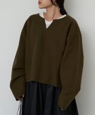 【チャオパニックティピー/CIAOPANIC TYPY】の《セットアップ対応》メルトンスキッパー袖タックトップス カーキ|ID: prp329100004723538 ipo3291000000034137650