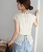 【ディスコート/Discoat】の【新色追加/WEB限定】ドッキングフレンチTシャツ 人気、トレンドファッション・服の通販 founy(ファニー) ファッション Fashion レディースファッション Fashion for Women トップス・カットソー Cut & Sew Tops シャツ・ブラウス・オフィスカジュアル Elegant Blouses & Button-Ups ロングTシャツ・Tシャツ Longline T-Shirts & Tees キャミ Camisole, Cami Top スカラップ Scallop, Scalloped Edge スリーブ Sleeve, Long Sleeve / Short Sleeve トレンド Trend, Trending Now ドッキング Docking, Mixed Material フェミニン Feminine, Girly フレンチ French, French Style 透かし Cut-Out, Lacework thumbnail ベージュ|ID: prp329100004723573 ipo3291000000034137822