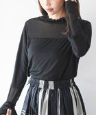 【アールピーエス/rps】のシアー切替ハイネックカットソー 人気、トレンドファッション・服の通販 founy(ファニー) ファッション Fashion レディースファッション Fashion for Women トップス・カットソー Cut & Sew Tops カットソー・ベーシックTシャツ Cut-and-Sewn Tops / Stretch Tees & Basics インナー Innerwear カットソー Cut and Sewn Top シアー Sheer, See-Through フェミニン Feminine, Girly 再入荷 Restock / Back in Stock 切替 Switching, Contrast Panel thumbnail ブラック|ID: prp329100004723622 ipo3291000000034902750