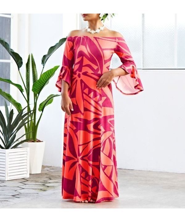 【アミナコレクション/Amina Collection】の【マウナロア】Ocean Blue Bird ティアレタパスリーブワンピース インテリア・キッズ・メンズ・レディースファッション・服の通販 founy(ファニー) ファッション Fashion レディースファッション Fashion for Women ワンピース Dresses おすすめ Recommended / Our Picks スリーブ Sleeve, Long Sleeve / Short Sleeve フレア Flare, Flared リゾート Resort, Vacation Style 旅行 Travel オレンジ|ID: prp329100004723635 ipo3291000000034842942