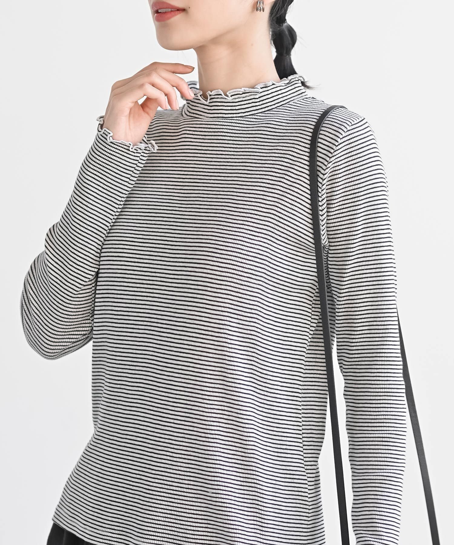 【アールピーエス/rps】の襟シャーリングメローカットソー インテリア・キッズ・メンズ・レディースファッション・服の通販 founy(ファニー) ファッション Fashion レディースファッション Fashion for Women トップス・カットソー Cut & Sew Tops カットソー・ベーシックTシャツ Cut-and-Sewn Tops / Stretch Tees & Basics インナー Innerwear シンプル Simple, Minimal フリル Frill, Ruffle プチプライス・低価格 Affordable / Budget Price 再入荷 Restock / Back in Stock ボーダー|ID: prp329100004723638 ipo3291000000034774720