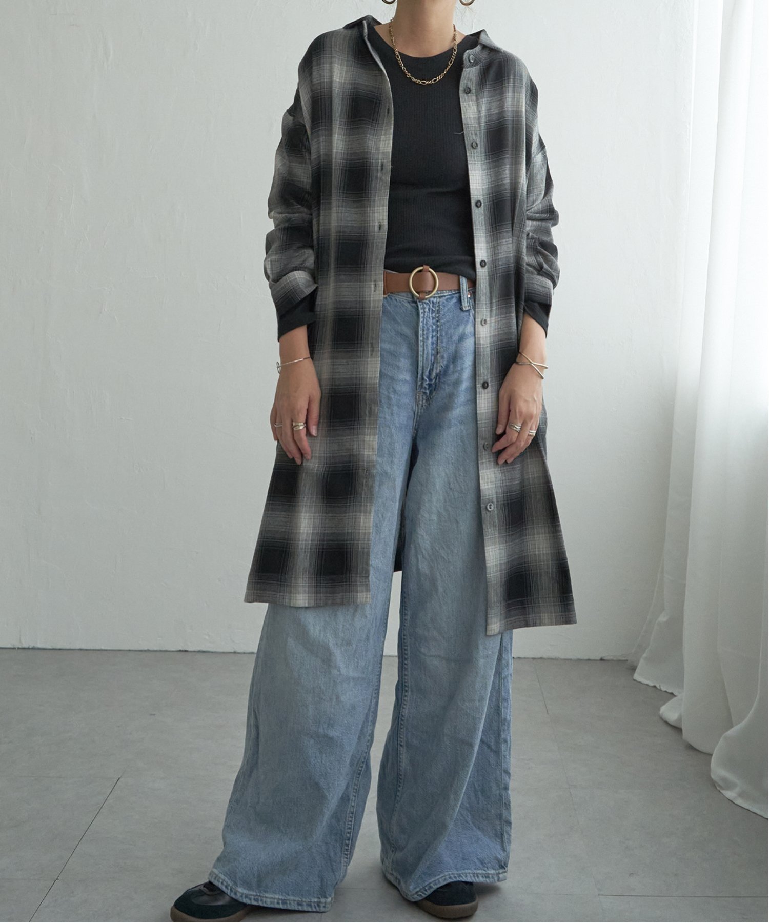 【エルビーシー/LBC】のコットンチェック3WAYワンピース インテリア・キッズ・メンズ・レディースファッション・服の通販 founy(ファニー) 　ファッション　Fashion　レディースファッション　Fashion for Women　ワンピース　Dresses　チェック　Check, Plaid, Tartan　秋　Autumn　ブラック|ID: prp329100004723640 ipo3291000000034699071