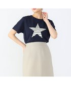 【ビームス ハート/BEAMS HEART】のフロッキー スター プリントTシャツ(M~L) 25SS 半袖 人気、トレンドファッション・服の通販 founy(ファニー) ファッション Fashion レディースファッション Fashion for Women トップス・カットソー Cut & Sew Tops シャツ・ブラウス・オフィスカジュアル Elegant Blouses & Button-Ups ロングTシャツ・Tシャツ Longline T-Shirts & Tees 2025年 2025 2025春夏・S/S Spring/Summer 2025 SS25 バランス Balance, Style Balance プリント Print, Printed Pattern ベーシック Basic, Essential ボーダー Border, Stripe 人気 Popular, Best Seller 半袖 Short Sleeve, Half Sleeve thumbnail NAVY|ID: prp329100004723642 ipo3291000000034138101