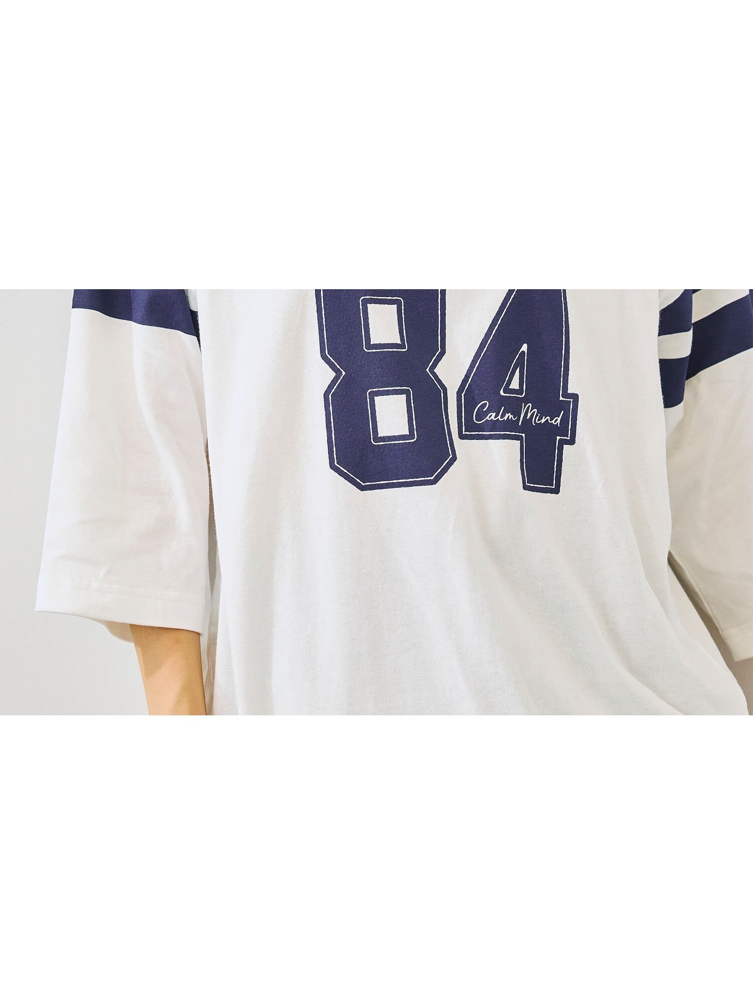 【サマンサモスモス/Samansa Mos2】の接触冷感 ナンバリングプリントTシャツ インテリア・キッズ・メンズ・レディースファッション・服の通販 founy(ファニー) 　ファッション　Fashion　レディースファッション　Fashion for Women　トップス・カットソー　Cut & Sew Tops　シャツ・ブラウス・オフィスカジュアル　Elegant Blouses & Button-Ups　ロングTシャツ・Tシャツ　Longline T-Shirts & Tees　おすすめ　Recommended / Our Picks　プリント　Print, Printed Pattern　オフホワイト|ID: prp329100004723677 ipo3291000000034238522