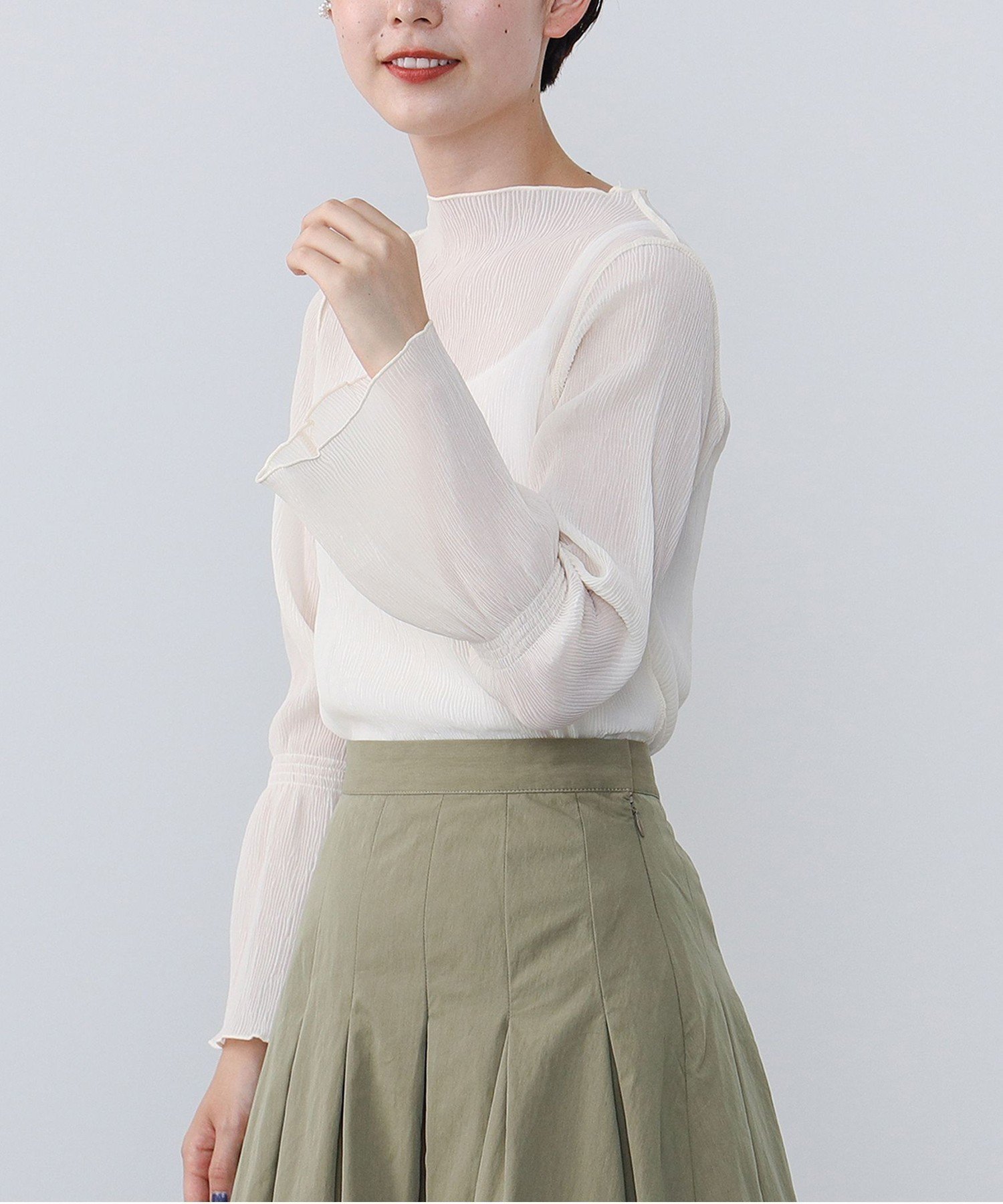 【ビームス ウイメン/BEAMS】のワッシャーメロー プルオーバー インテリア・キッズ・メンズ・レディースファッション・服の通販 founy(ファニー)  ファッション Fashion レディースファッション Fashion for Women トップス・カットソー Cut & Sew Tops カジュアルプルオーバー・ニットトップス Pullovers & Knit Tops / Casual Pullovers インナー Innerwear キャミソール Camisole, Spaghetti Strap Top キャミワンピース Cami Dress, Slip Dress シアー Sheer, See-Through 定番 Standard, Basic Item IVORY|ID: prp329100004723801 ipo3291000000034287535