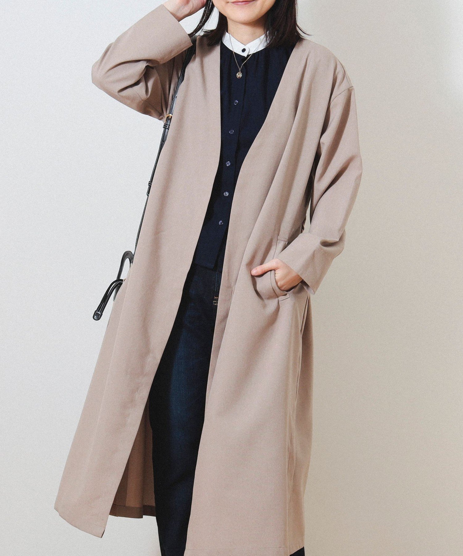 【ビームス ウイメン/BEAMS】のベルテッド ライトガウン インテリア・キッズ・メンズ・レディースファッション・服の通販 founy(ファニー) 　ファッション　Fashion　レディースファッション　Fashion for Women　おすすめ　Recommended / Our Picks　ガウン　Gown, Robe　シェイプ　Shape, Slim Fit　シンプル　Simple, Minimal　スリット　Slit, Slit Detail　デニム　Denim, Jeans Material　パーカー　Hoodie, Parka　ロング　Long, Long-Length　軽量　Lightweight, Ultra Light　BEIGE|ID: prp329100004723832 ipo3291000000034138903