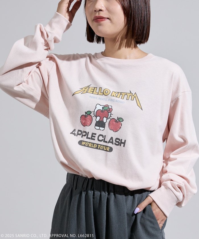 【フリークスストア/FREAK'S STORE】のロック HELLO KITTY ツアーロンT インテリア・キッズ・メンズ・レディースファッション・服の通販 founy(ファニー) 　ファッション　Fashion　レディースファッション　Fashion for Women　トップス・カットソー　Cut & Sew Tops　ロングTシャツ・Tシャツ　Longline T-Shirts & Tees　冬　Winter / This Winter　インナー　Innerwear　カーディガン　Cardigan, Knitwear　ジャケット　Jacket, Outerwear　スペシャル　Special, Limited Edition　ビッグ　Big, Oversized　フロント　Front, Front Design　プリント　Print, Printed Pattern　モチーフ　Motif, Design Theme　A/W・秋冬　Autumn/Winter　ピンク|ID: prp329100004723842 ipo3291000000034138936