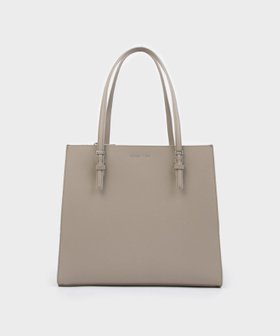 【チャールズ アンド キース/CHARLES & KEITH】のクラシックダブルハンドル トートバッグ 人気、トレンドファッション・服の通販 founy(ファニー) ファッション Fashion レディースファッション Fashion for Women バッグ Bags フェイクレザー Faux Leather, PU Leather フォルム Silhouette, Form フォーマル Formal, Dressy ベーシック Basic, Essential ワーク Workwear, Utility Style |ID:prp329100004723846