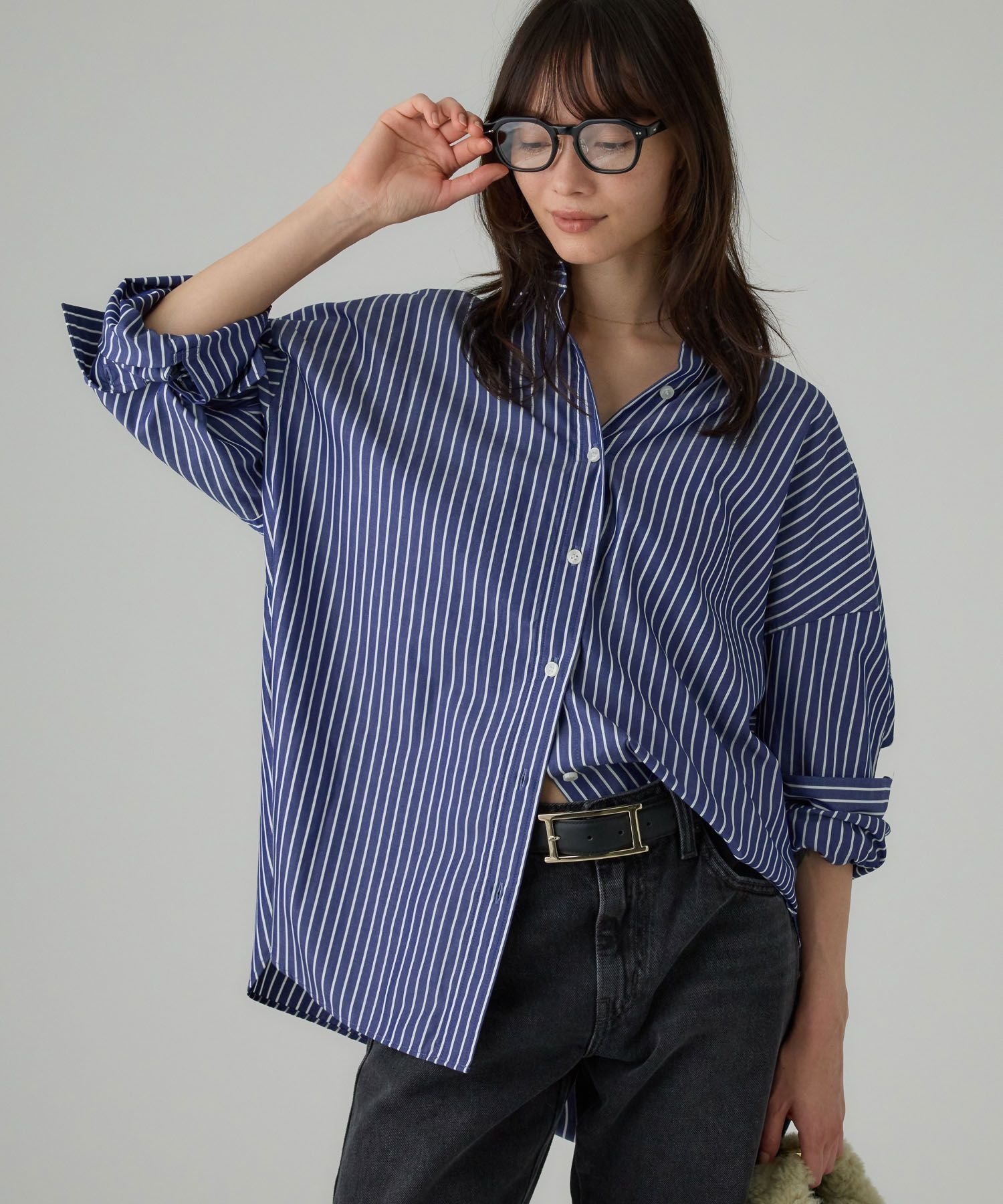 【バビロン/BABYLONE / KIDS】のニュアンスオーバーシャツ インテリア・キッズ・メンズ・レディースファッション・服の通販 founy(ファニー) 　ファッション　Fashion　キッズファッション　Fashion for Kids　おすすめ　Recommended / Our Picks　シンプル　Simple, Minimal　ベーシック　Basic, Essential　再入荷　Restock / Back in Stock　ストライプ02|ID: prp329100004723881 ipo3291000000034139078
