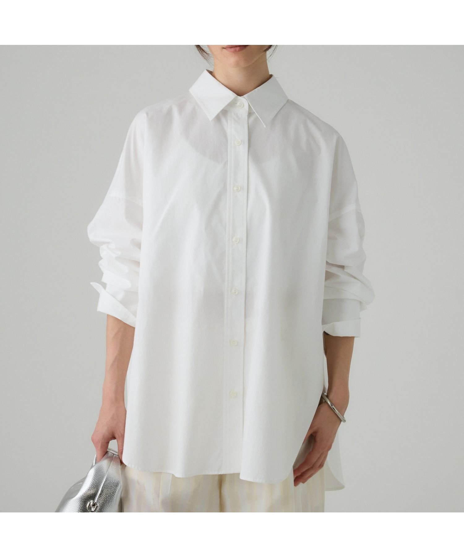 【バビロン/BABYLONE / KIDS】のニュアンスオーバーシャツ インテリア・キッズ・メンズ・レディースファッション・服の通販 founy(ファニー) 　ファッション　Fashion　キッズファッション　Fashion for Kids　おすすめ　Recommended / Our Picks　シンプル　Simple, Minimal　ベーシック　Basic, Essential　再入荷　Restock / Back in Stock　ホワイト10|ID: prp329100004723881 ipo3291000000034139079