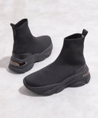 【プラスダイアナ/plus diana】の【撥水加工】軽量ニットソックススニーカー 黒生地|ID: prp329100004723891 ipo3291000000034729944