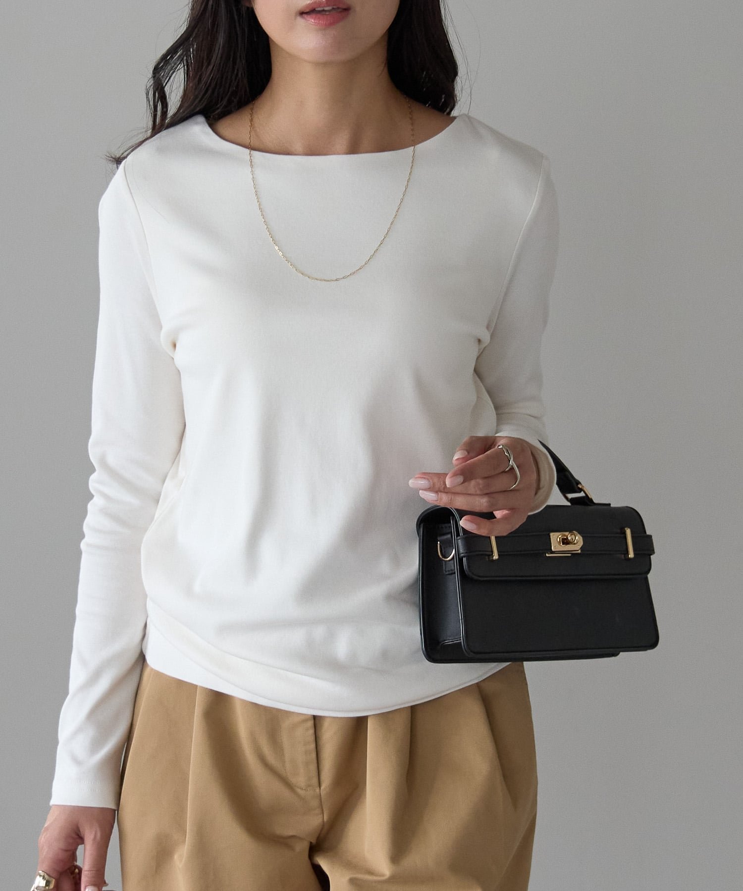 【リラクロ/relaclo】のmitis/スムースボートネックロンT インテリア・キッズ・メンズ・レディースファッション・服の通販 founy(ファニー) 　ファッション　Fashion　レディースファッション　Fashion for Women　トップス・カットソー　Cut & Sew Tops　ロングTシャツ・Tシャツ　Longline T-Shirts & Tees　スリーブ　Sleeve, Long Sleeve / Short Sleeve　ベーシック　Basic, Essential　ロング　Long, Long-Length　ホワイト|ID: prp329100004723911 ipo3291000000034583607