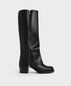 【チャールズ アンド キース/CHARLES & KEITH】のLouise ルーイ サイドジップロングブーツ Black|ID: prp329100004723935 ipo3291000000034139307