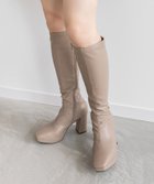 【ランダ/RANDA】の晴雨兼用 ボリュームソールロングブーツ BEIGE|ID: prp329100004723953 ipo3291000000034139371