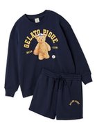 【ジェラート ピケ/gelato pique】の【ONLINE限定】スポーティーベア裏毛プルオーバー 裏毛ショートパンツセット NVY[089]|ID: prp329100004723992 ipo3291000000034489904