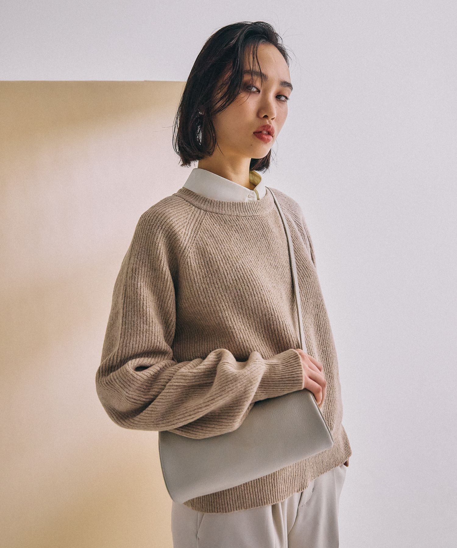 【ミスティ ウーマン/mysty woman】の【WEB限定】アイスクリームクルーニット インテリア・キッズ・メンズ・レディースファッション・服の通販 founy(ファニー) 　ファッション　Fashion　レディースファッション　Fashion for Women　トップス・カットソー　Cut & Sew Tops　ニット　Knit Tops & Sweaters　おすすめ　Recommended / Our Picks　ベーシック　Basic, Essential　ラテ51|ID: prp329100004724012 ipo3291000000034633186