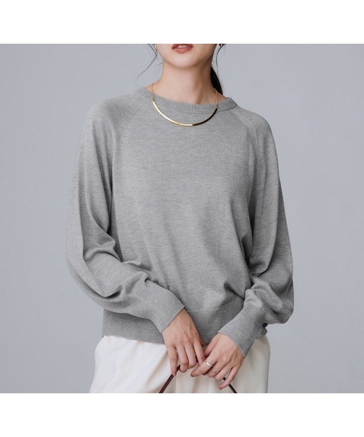 【アンタイトル/UNTITLED】の【8色展開/コンパクト丈】レーヨン混 コクーンニット インテリア・キッズ・メンズ・レディースファッション・服の通販 founy(ファニー) 　ファッション　Fashion　レディースファッション　Fashion for Women　トップス・カットソー　Cut & Sew Tops　ニット　Knit Tops & Sweaters　コンパクト　Compact, Small Size　シンプル　Simple, Minimal　ジャケット　Jacket, Outerwear　スカーフ　Scarf, Neckwear　スマート　Smart, Elegant　デニム　Denim, Jeans Material　ドレープ　Drape, Draping Fabric　フェミニン　Feminine, Girly　ワイド　Wide, Wide Fit　グレー|ID: prp329100004724061 ipo3291000000034571025