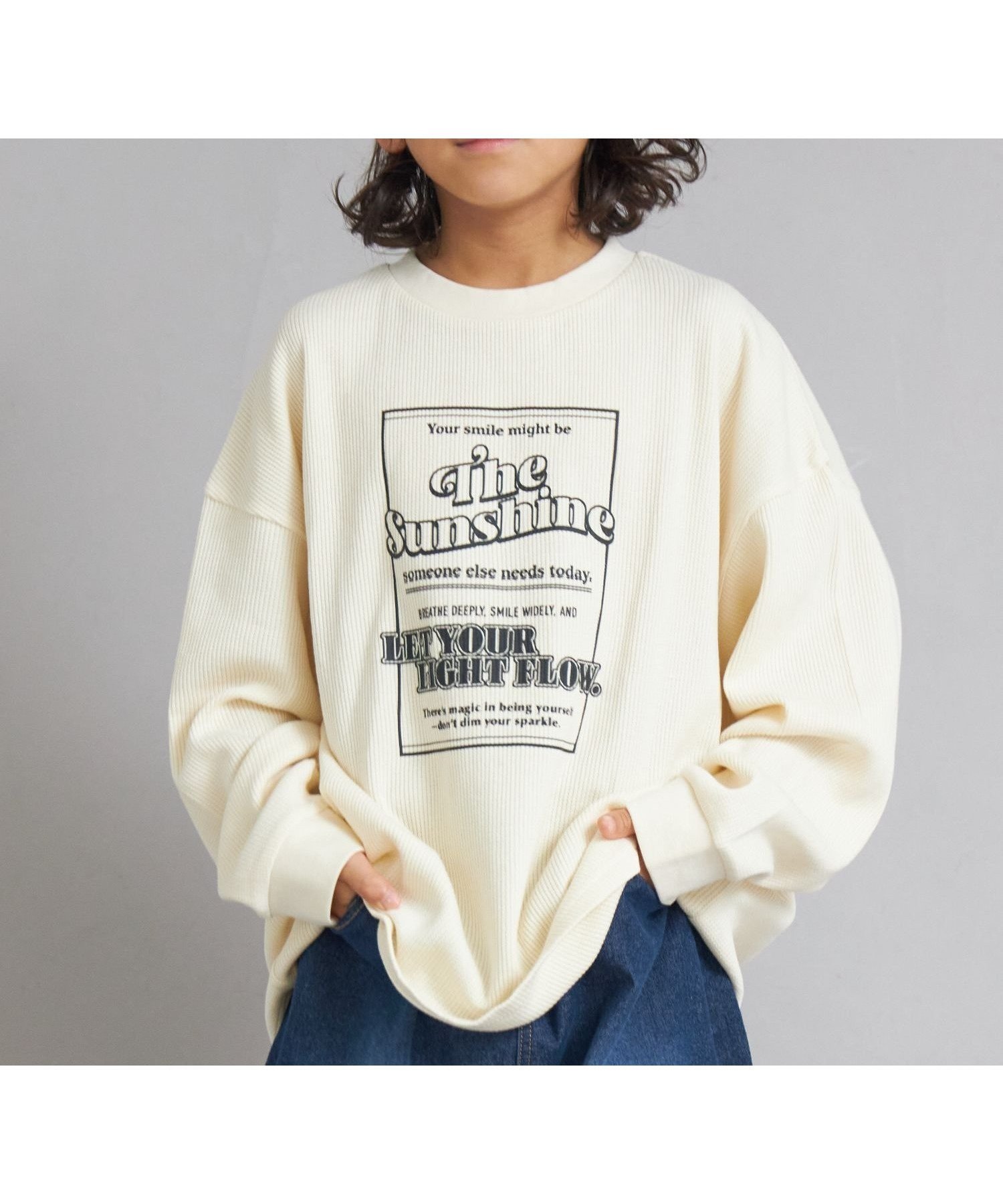 【ペアマノン/pairmanon / KIDS】のワッフル アソートデザイン 刺繍 プリント ポケット ロンT【PAIRMANON STREET】 インテリア・キッズ・メンズ・レディースファッション・服の通販 founy(ファニー) 　ファッション　Fashion　キッズファッション　Fashion for Kids　カーゴパンツ　Cargo Pants, Utility Pants　シンプル　Simple, Minimal　トレンド　Trend, Trending Now　プリント　Print, Printed Pattern　ポケット　Pocket, Pocket Detail　ワイド　Wide, Wide Fit　ワッフル　Waffle, Waffle Knit　ワンポイント　One Point, Statement Accent　アイボリー03|ID: prp329100004724073 ipo3291000000034139856
