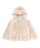 【ベベ オンライン ストア/BEBE ONLINE STORE / KIDS】のアニマルウサギクマネコハートポケット付きふわふわファージャケット(90~130cm) ベージュ|ID: prp329100004724084 ipo3291000000035117845