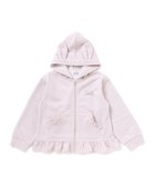 【ベベ オンライン ストア/BEBE ONLINE STORE / KIDS】のアニマルネコウサギ耳付きフード裾フリルフルジップパーカー(80~130cm) ピンク|ID: prp329100004724089 ipo3291000000034186428