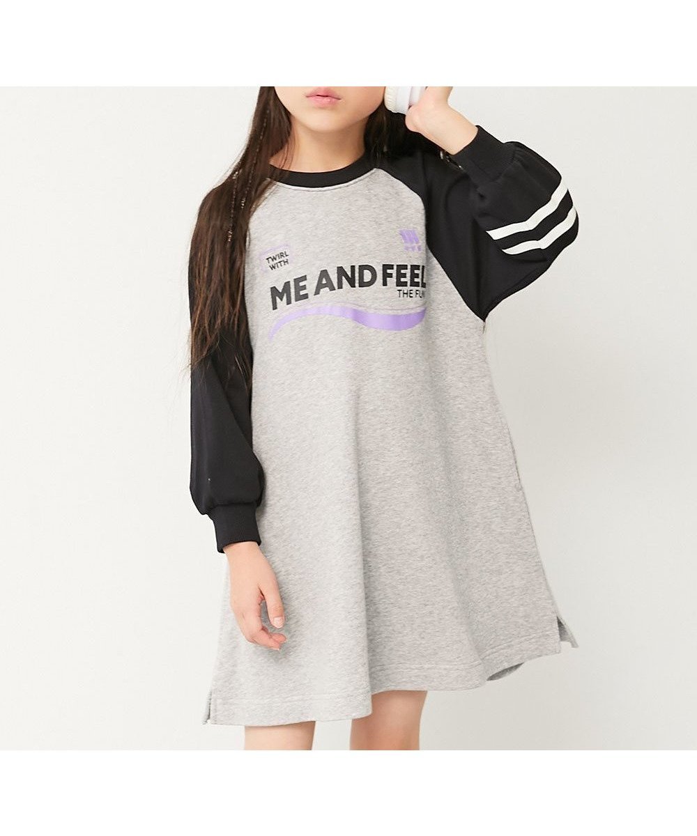 【デビロック/devirock / KIDS】の綿100% マルチプリント ラグラン スウェットワンピース 長袖ワンピース 25AW インテリア・キッズ・メンズ・レディースファッション・服の通販 founy(ファニー) ファッション Fashion キッズファッション Fashion for Kids ワンピース Dresses スニーカー Sneakers, Trainers ソックス Socks, Hosiery トレンド Trend, Trending Now 長袖 Long Sleeve, Full Sleeve プリント Print, Printed Pattern おすすめ Recommended / Our Picks 2025年 2025 2025-2026秋冬・A/W Autumn/Winter 2025–26 AW25–26 003-ロゴ2-ブラック|ID: prp329100004724100 ipo3291000000034721871