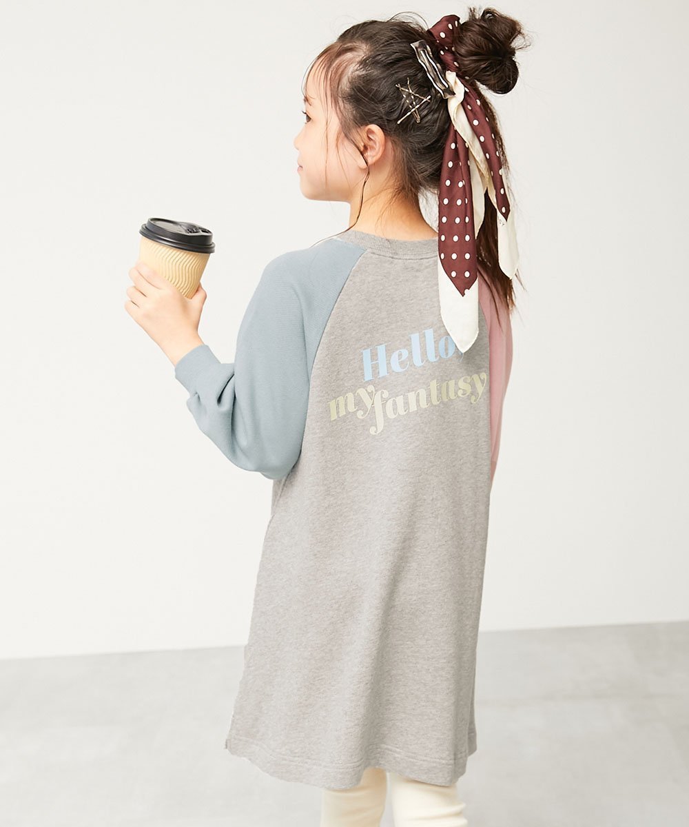 【デビロック/devirock / KIDS】の綿100% マルチプリント ラグラン スウェットワンピース 長袖ワンピース 25AW インテリア・キッズ・メンズ・レディースファッション・服の通販 founy(ファニー) ファッション Fashion キッズファッション Fashion for Kids ワンピース Dresses スニーカー Sneakers, Trainers ソックス Socks, Hosiery トレンド Trend, Trending Now 長袖 Long Sleeve, Full Sleeve プリント Print, Printed Pattern おすすめ Recommended / Our Picks 2025年 2025 2025-2026秋冬・A/W Autumn/Winter 2025–26 AW25–26 005-ロゴ3-ダスティピンク|ID: prp329100004724100 ipo3291000000034721874