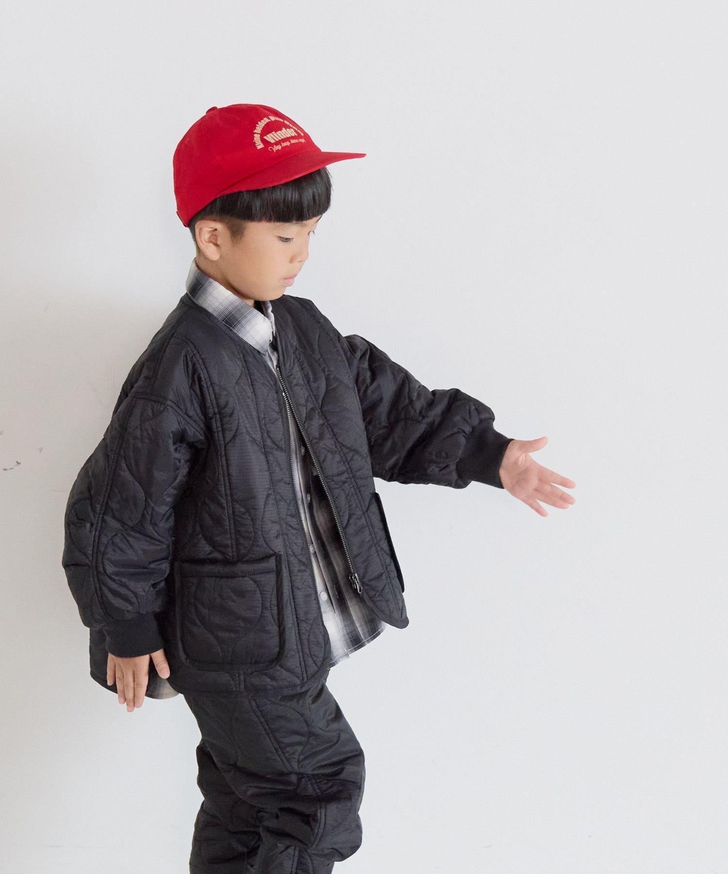 【ローリーズファーム/LOWRYS FARM / KIDS】のキルティングブルゾン インテリア・キッズ・メンズ・レディースファッション・服の通販 founy(ファニー) 　ファッション　Fashion　キッズファッション　Fashion for Kids　キルティング　Quilted, Quilting　ブルゾン　Blouson, Bomber Jacket　ミリタリー　Military, Army Style　人気　Popular, Best Seller　定番　Standard, Basic Item　ブラック|ID: prp329100004724177 ipo3291000000034140309