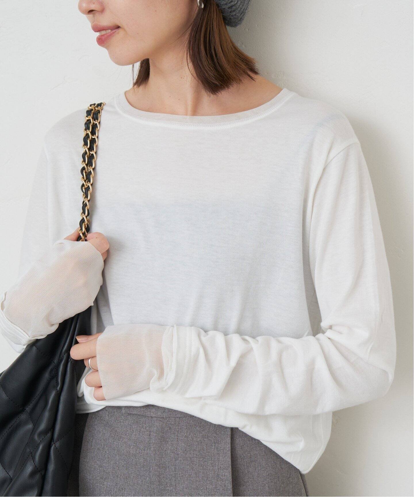 【スローブ イエナ/SLOBE IENA】の《追加》レイヤードスリーブロンTEE インテリア・キッズ・メンズ・レディースファッション・服の通販 founy(ファニー) ファッション Fashion レディースファッション Fashion for Women トップス・カットソー Cut & Sew Tops ロングTシャツ・Tシャツ Longline T-Shirts & Tees 2025年 2025 2025-2026秋冬・A/W Autumn/Winter 2025–26 AW25–26 おすすめ Recommended / Our Picks インナー Innerwear カットソー Cut and Sewn Top カーディガン Cardigan, Knitwear ジャケット Jacket, Outerwear スウェット / スエット Sweatshirt, Sweatwear チュール Tulip, Tulip Motif ベーシック Basic, Essential ホワイト|ID: prp329100004724183 ipo3291000000034658540