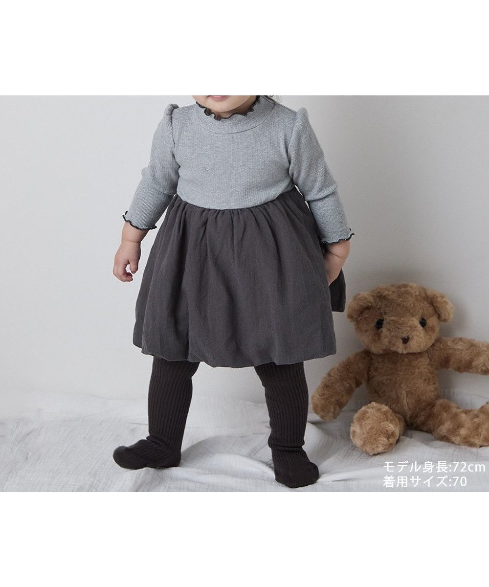 【リジェール/riziere / KIDS】の【リンクコーデ】異素材ドッキングバルーンベビーロンパース 人気、トレンドファッション・服の通販 founy(ファニー) 　ファッション　Fashion　キッズファッション　Fashion for Kids　おすすめ　Recommended / Our Picks　ギフト プレゼント　Gift / Present　ドッキング　Docking, Mixed Material　ベビー　Baby, Babywear　ロンパース　Romper, Jumpsuit　 other-1|ID: prp329100004724211 ipo3291000000034140441