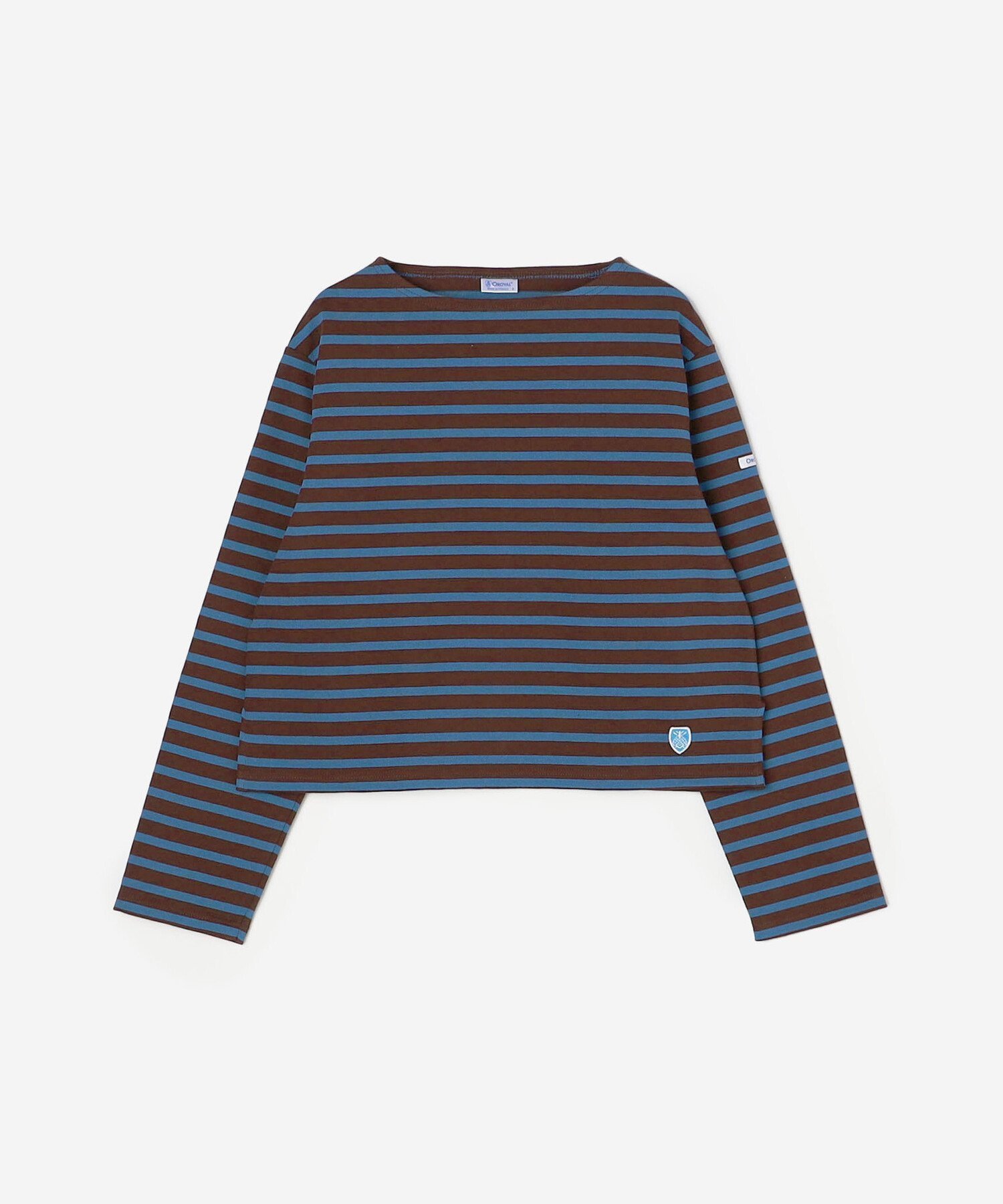 【ビショップ/Bshop】のコットンロード クロップドTシャツ WOMEN インテリア・キッズ・メンズ・レディースファッション・服の通販 founy(ファニー) ファッション Fashion レディースファッション Fashion for Women トップス・カットソー Cut & Sew Tops シャツ・ブラウス・オフィスカジュアル Elegant Blouses & Button-Ups ロングTシャツ・Tシャツ Longline T-Shirts & Tees カットソー Cut and Sewn Top クロップド Cropped, Short Length 軽量 Lightweight, Ultra Light 長袖 Long Sleeve, Full Sleeve バランス Balance, Style Balance フランス France, French フロント Front, Front Design ボトム Bottoms, Lower Wear ボーダー Border, Stripe BROWN系1|ID: prp329100004724237 ipo3291000000034873544