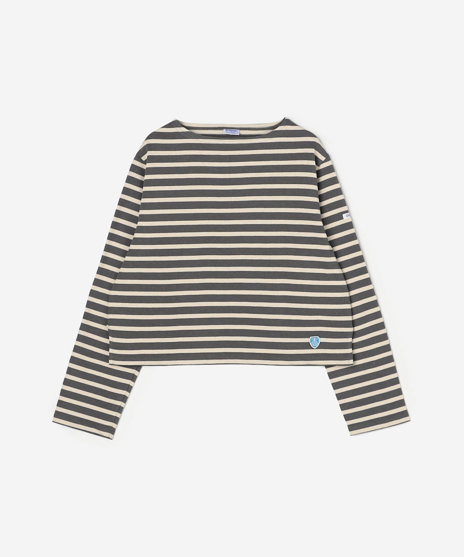 【ビショップ/Bshop】のコットンロード クロップドTシャツ WOMEN インテリア・キッズ・メンズ・レディースファッション・服の通販 founy(ファニー) ファッション Fashion レディースファッション Fashion for Women トップス・カットソー Cut & Sew Tops シャツ・ブラウス・オフィスカジュアル Elegant Blouses & Button-Ups ロングTシャツ・Tシャツ Longline T-Shirts & Tees カットソー Cut and Sewn Top クロップド Cropped, Short Length 軽量 Lightweight, Ultra Light 長袖 Long Sleeve, Full Sleeve バランス Balance, Style Balance フランス France, French フロント Front, Front Design ボトム Bottoms, Lower Wear ボーダー Border, Stripe GREY系1|ID: prp329100004724237 ipo3291000000034873548