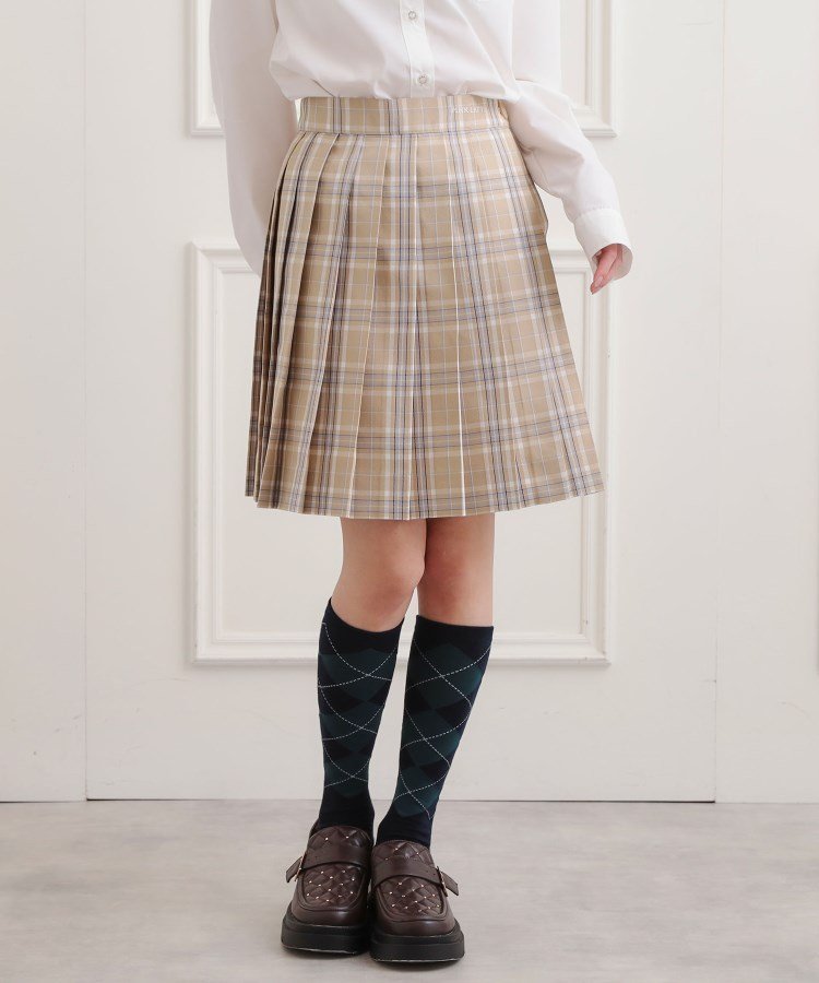 【ピンク ラテ/PINK-latte / KIDS】の【2026年入卒・セレモニー・卒服】チェックプリーツスカート インテリア・キッズ・メンズ・レディースファッション・服の通販 founy(ファニー) 　ファッション　Fashion　キッズファッション　Fashion for Kids　カーディガン　Cardigan, Knitwear　ガーリー　Girly, Feminine Style　スマート　Smart, Elegant　パーカー　Hoodie, Parka　ポケット　Pocket, Pocket Detail　再入荷　Restock / Back in Stock　おすすめ　Recommended / Our Picks　セレモニー　Ceremony　ライトベージュ|ID: prp329100004724258 ipo3291000000034140633