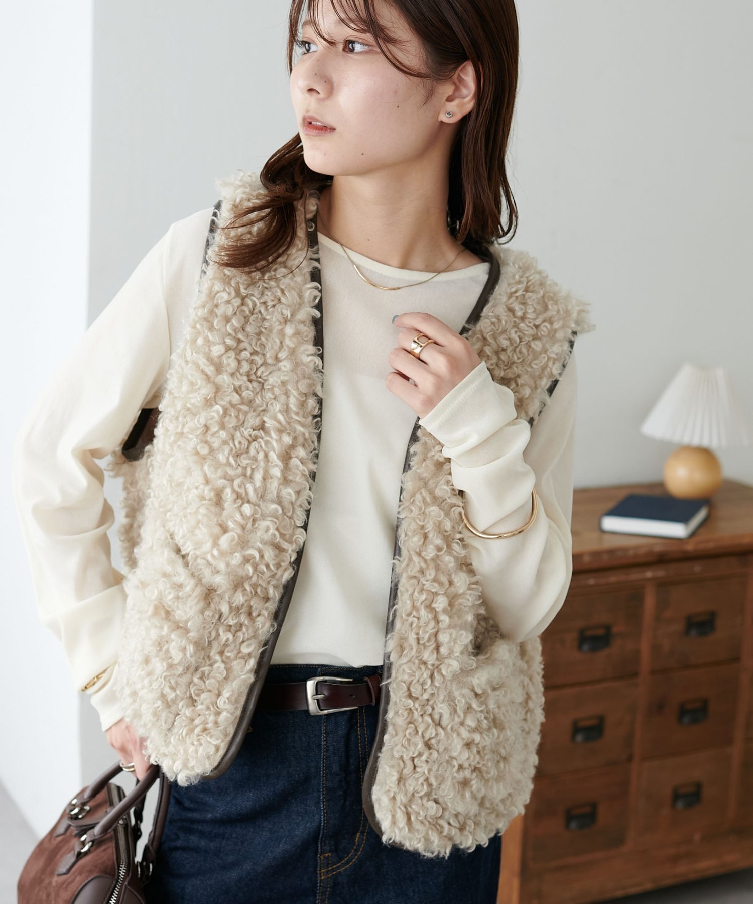 【ディスコート/Discoat】の【WEB限定】パイピングベスト インテリア・キッズ・メンズ・レディースファッション・服の通販 founy(ファニー) ファッション Fashion レディースファッション Fashion for Women アウター Coat / Outerwear Collection トップス・カットソー Cut & Sew Tops ベスト&ジレ / 重ね着スタイル Vests & Gilets パイピング Piping, Trim Design フェイクレザー Faux Leather, PU Leather ベスト Vest, Waistcoat ベージュ|ID: prp329100004724260 ipo3291000000034502797