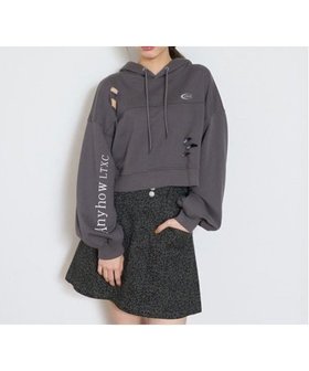 【ナルミヤ オンライン/NARUMIYA ONELINE / KIDS】の【LTXC】ダメージクロップドパーカ 人気、トレンドファッション・服の通販 founy(ファニー) ファッション Fashion キッズファッション Fashion for Kids クロップド Cropped, Short Length クール Cool, Chic トレンド Trend, Trending Now プリント Print, Printed Pattern ポケット Pocket, Pocket Detail |ID:prp329100004724318