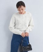 【ユナイテッドアローズ/UNITED ARROWS】のドットビジュー ニット カーディガン -ウォッシャブル- WHITE|ID: prp329100004724326 ipo3291000000034315780