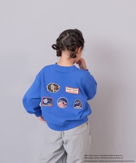 【ローリーズファーム/LOWRYS FARM / KIDS】のNASAワッペンスウェット 人気、トレンドファッション・服の通販 founy(ファニー) ファッション Fashion キッズファッション Fashion for Kids フロント Front, Front Design ベーシック Basic, Essential |ID:prp329100004724335