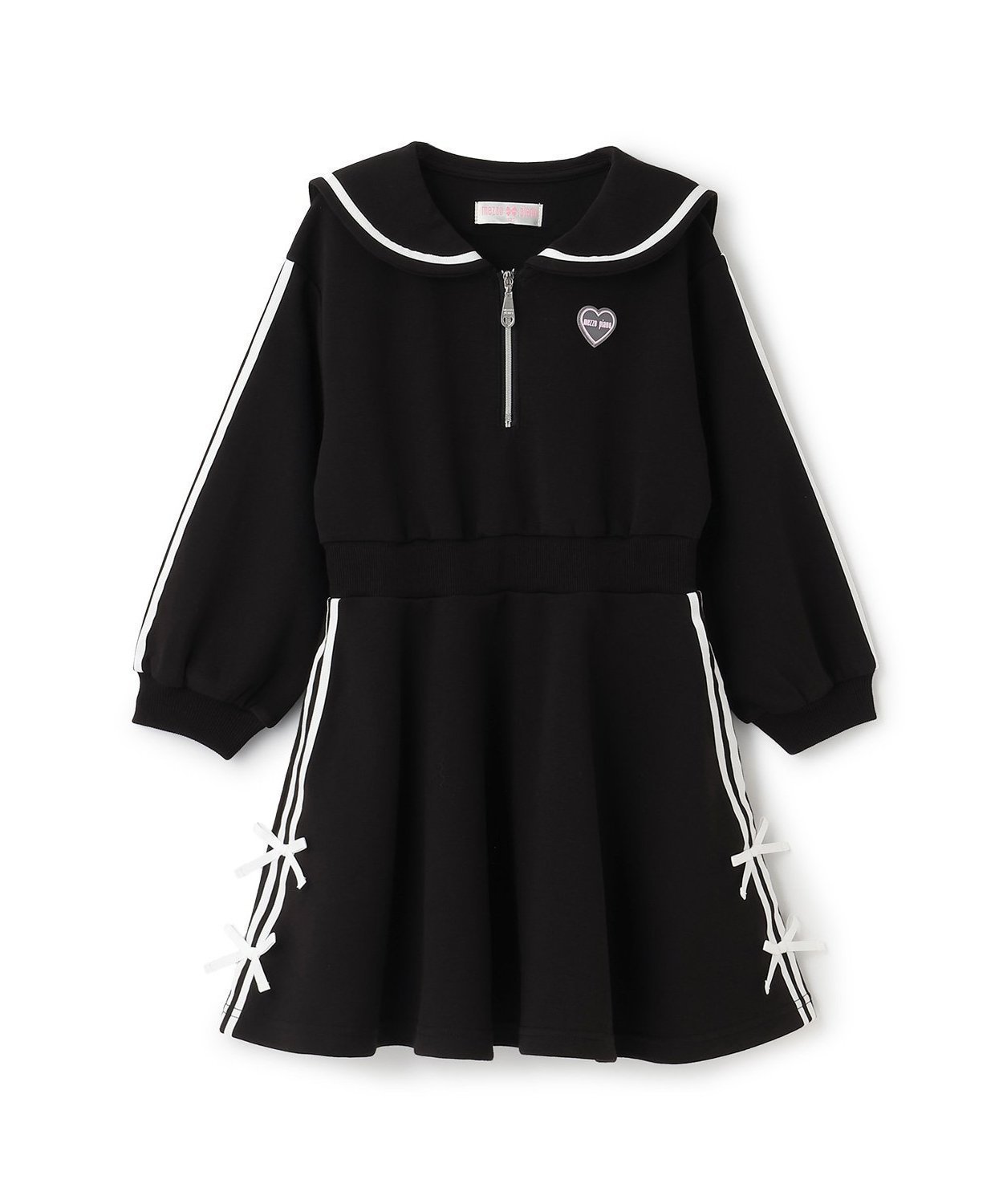 【ナルミヤ オンライン/NARUMIYA ONELINE / KIDS】の【人気商品再入荷】【直営店で取り扱い無し】リボンライン セーラーワンピース インテリア・キッズ・メンズ・レディースファッション・服の通販 founy(ファニー) 　ファッション　Fashion　キッズファッション　Fashion for Kids　ワンピース　Dresses　おすすめ　Recommended / Our Picks　トレンド　Trend, Trending Now　ポケット　Pocket, Pocket Detail　リボン　Ribbon, Bow　人気　Popular, Best Seller　再入荷　Restock / Back in Stock　A/W・秋冬　Autumn/Winter　黒|ID: prp329100004724343 ipo3291000000034197539