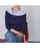 【ノエラ/Noela】の【WEB限定カラーあり】シャツレイヤードライクニット ネイビー|ID: prp329100004724358 ipo3291000000034656223