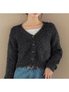 【コカ/COCA】のふんわりシャギーニットカーディガン 人気、トレンドファッション・服の通販 founy(ファニー) ファッション Fashion レディースファッション Fashion for Women トップス・カットソー Cut & Sew Tops ニット Knit Tops & Sweaters カーディガン・羽織り Layered Style Cardigans thumbnail Charcoal|ID: prp329100004724389 ipo3291000000034141124