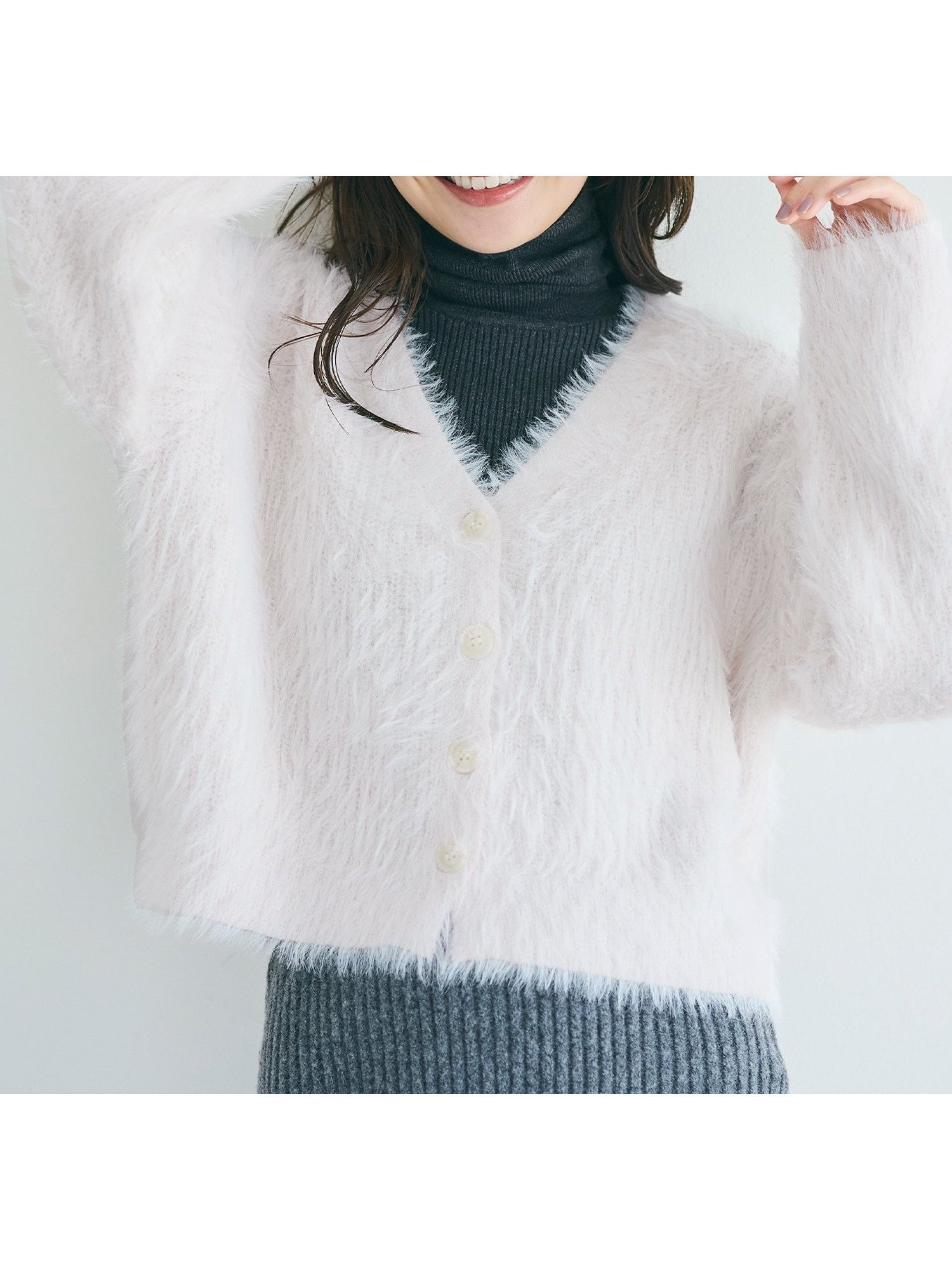 【コカ/COCA】のふんわりシャギーニットカーディガン インテリア・キッズ・メンズ・レディースファッション・服の通販 founy(ファニー) 　ファッション　Fashion　レディースファッション　Fashion for Women　トップス・カットソー　Cut & Sew Tops　ニット　Knit Tops & Sweaters　カーディガン・羽織り　Layered Style Cardigans　Lt.pink|ID: prp329100004724389 ipo3291000000034141125