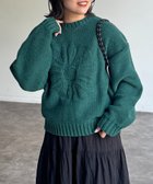 【シーピーシーエム/CPCM】の同色花柄ジャガードニット 人気、トレンドファッション・服の通販 founy(ファニー) ファッション Fashion レディースファッション Fashion for Women トップス・カットソー Cut & Sew Tops ニット Knit Tops & Sweaters 花柄・フラワープリント・モチーフ Floral Prints & Motifs / Flower Pattern Tops 秋 Autumn ショート Short, Short Length シンプル Simple, Minimal チュニック Tunic, Long Top ティアードスカート Tiered Skirt, Flounced Skirt フレア Flare, Flared リラックス Relax, Relaxed Fit ロング Long, Long-Length おすすめ Recommended / Our Picks thumbnail グリーン|ID: prp329100004724405 ipo3291000000034563806