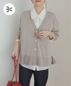 【アーバンリサーチ ドアーズ/URBAN RESEARCH DOORS】のウォッシャブルウールVネックワイドカーディガン 杢BEIGE|ID: prp329100004724417 ipo3291000000034782327